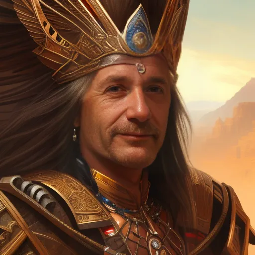 AI art rendition of the portrait, classic painting style