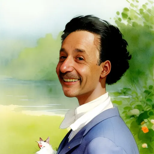 AI art rendition of the portrait, cartoon style